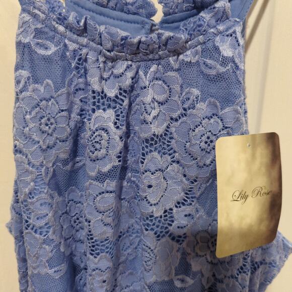 Lily Rose Lace Overlay Dress, NWT, XS - Picture 3 of 6